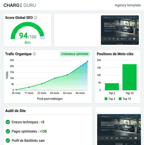 Trafic SEO après intervention UPVIS GROUP