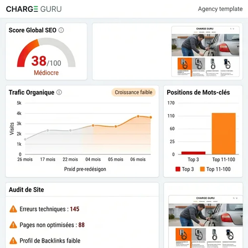 Trafic SEO avant intervention UPVIS GROUP