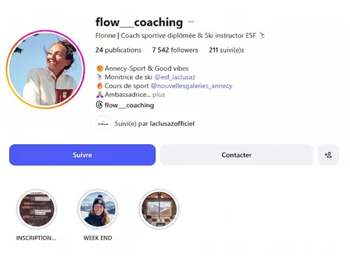 Profil Instagram avant UPVIS GROUP